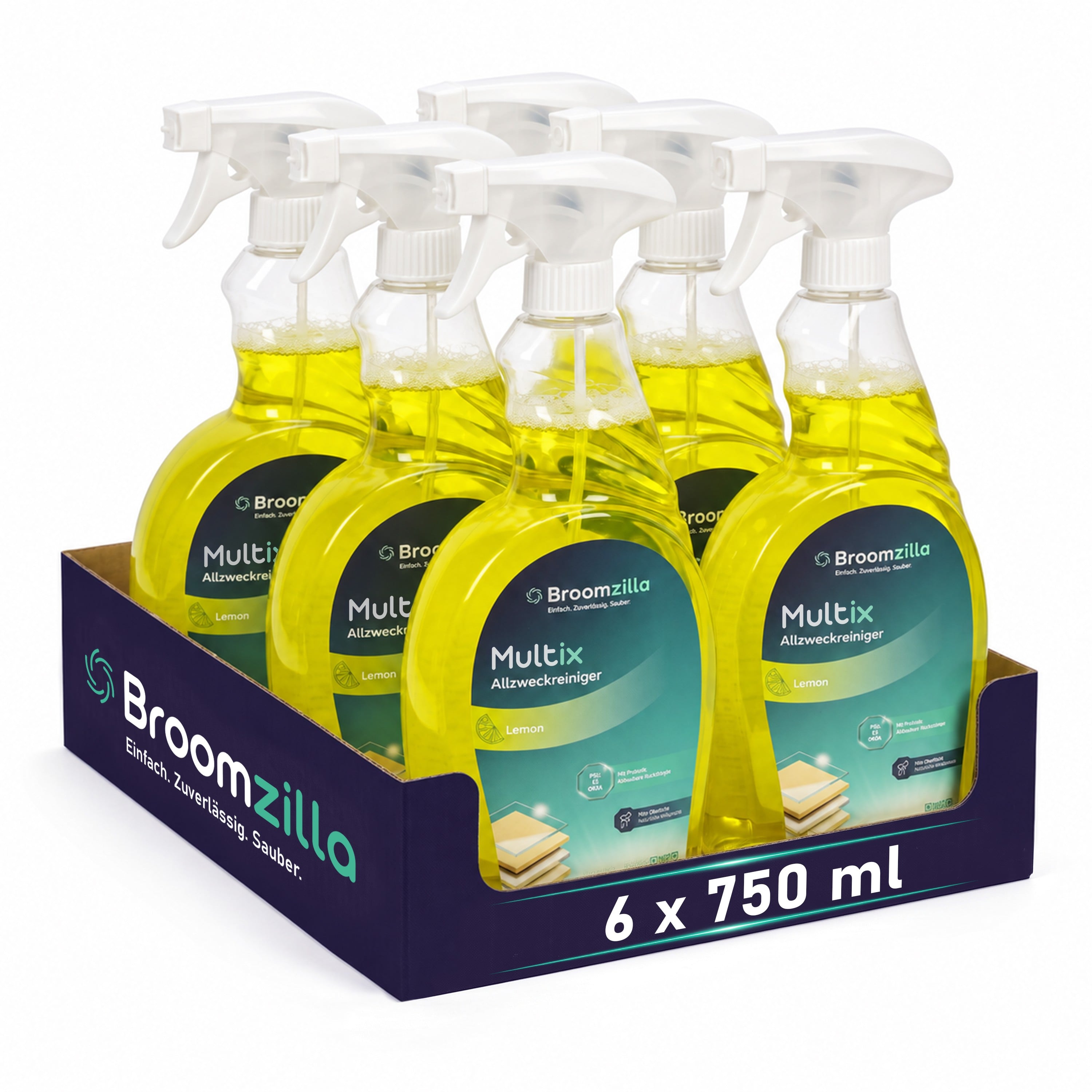 Broomzilla Allzweckreiniger Multix Zitrone 750 ml (6er-Pack)