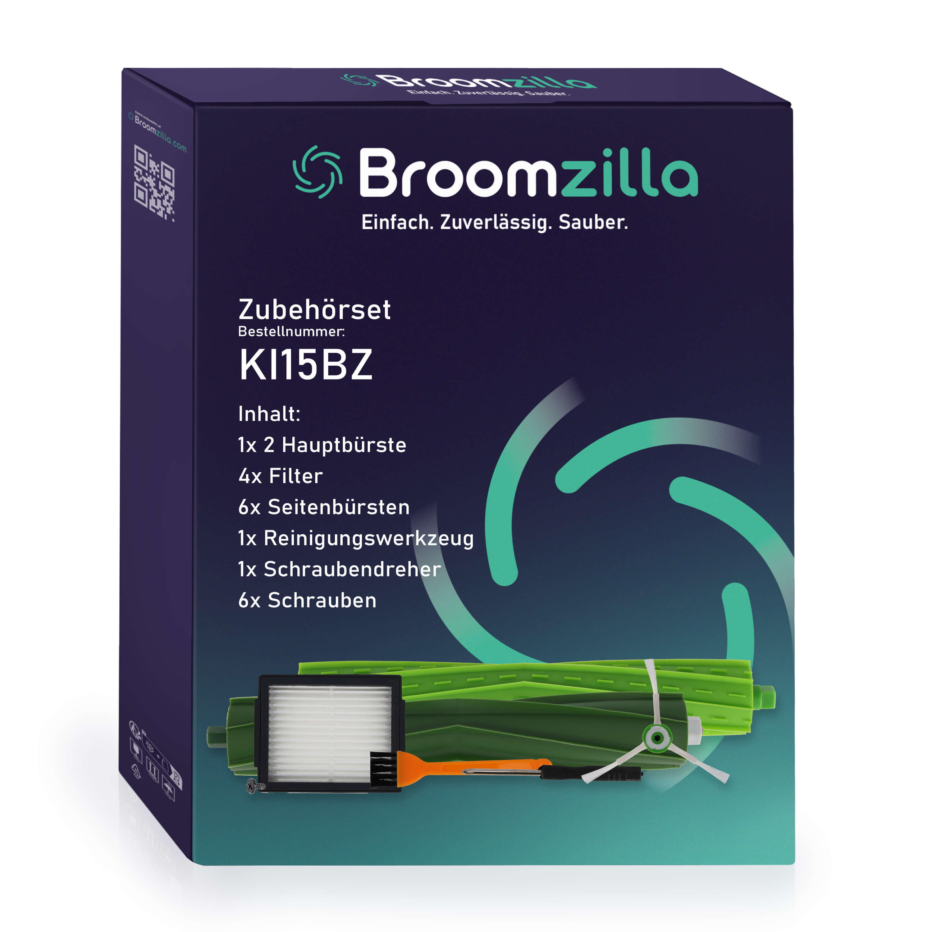 Broomzilla Zubehörset kompatibel zu iRobot Roomba e- und i-Serie