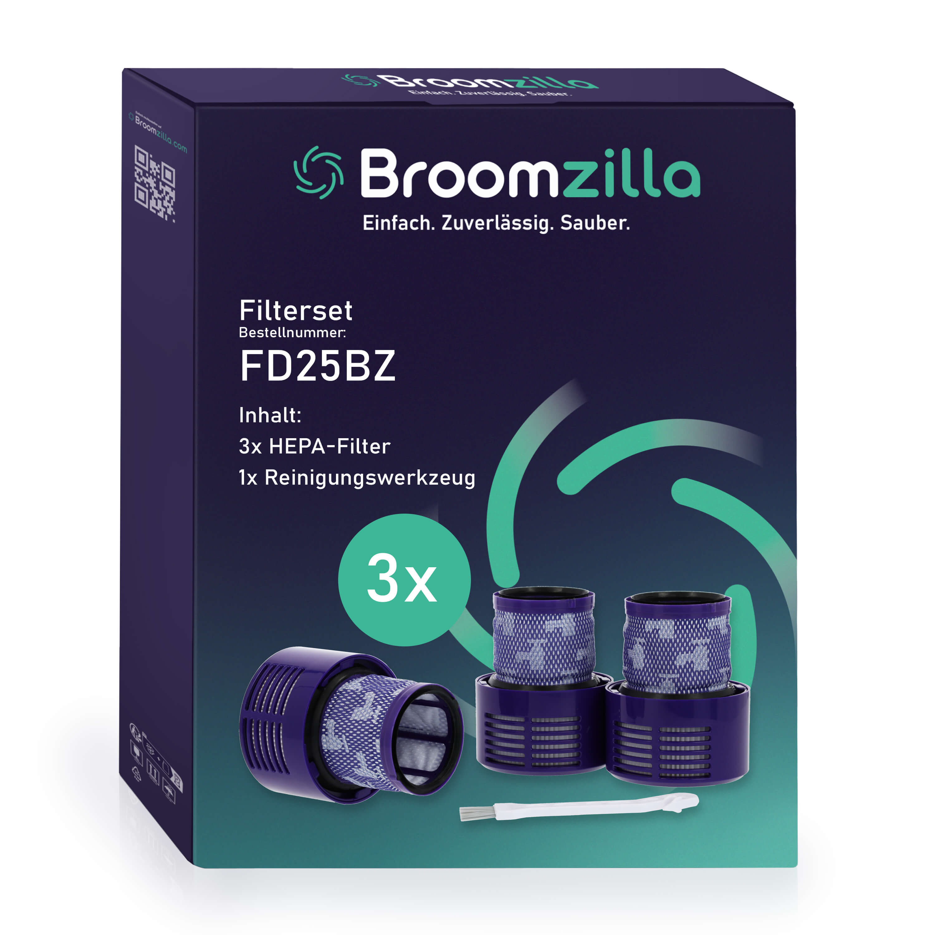 Broomzilla Filterset kompatibel zu Dyson V10/V12 3x