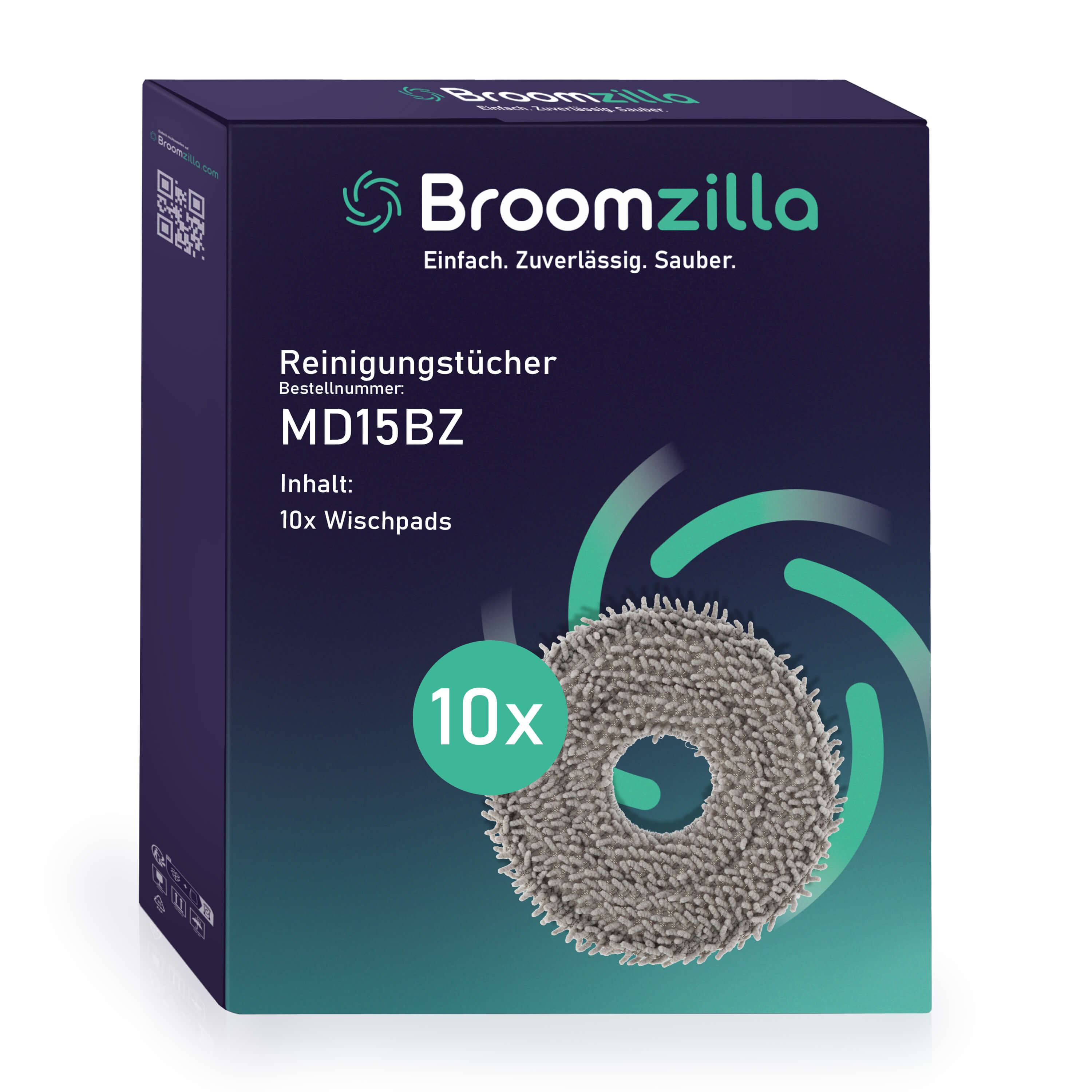 Broomzilla Reinigungstücher kompatibel zu Roborock Dream L10/S Ultra / X10+