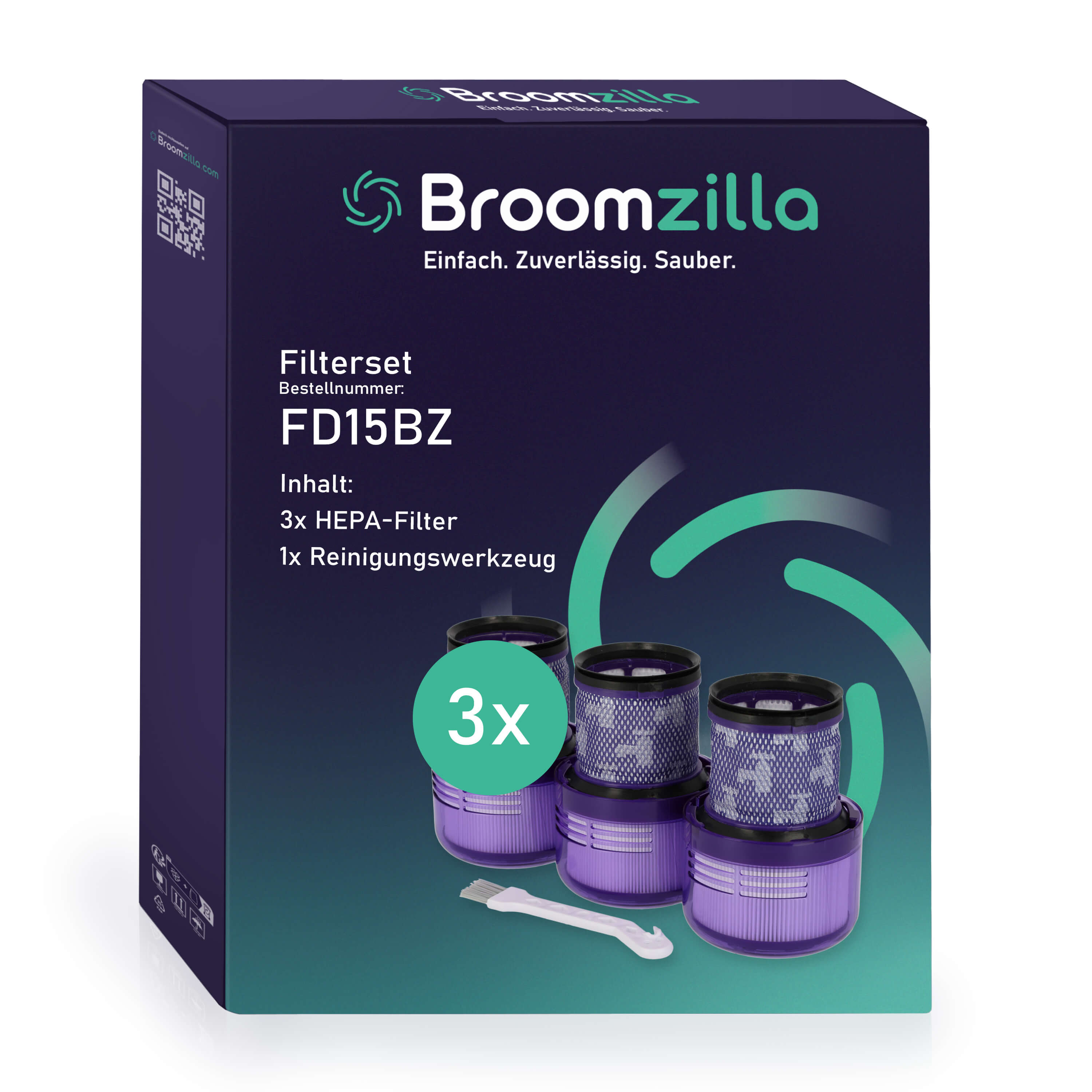 Broomzilla Filterset kompatibel zu Dyson V11/V15 3x