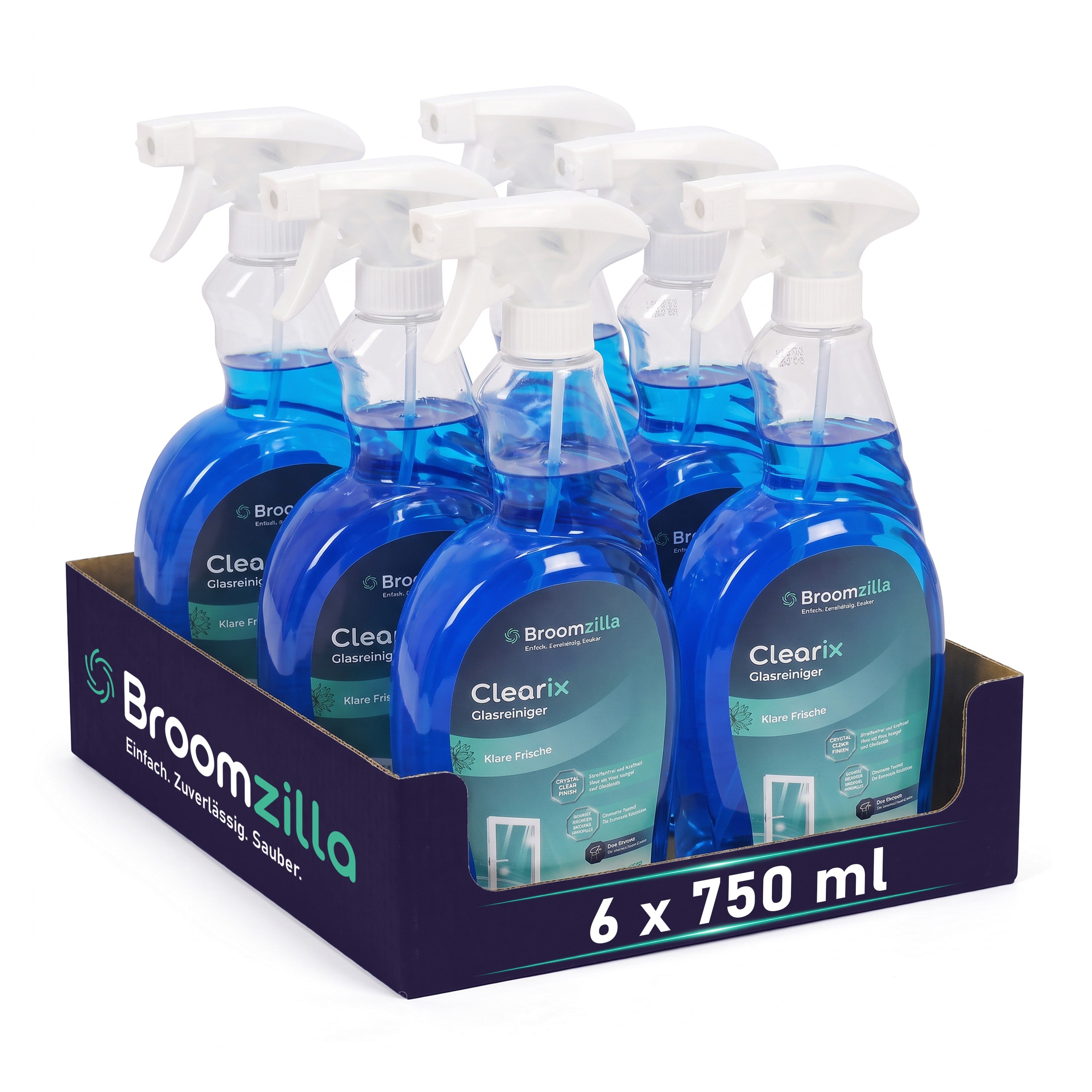 Broomzilla Glasreiniger Clearix 750 ml (6er-Pack)